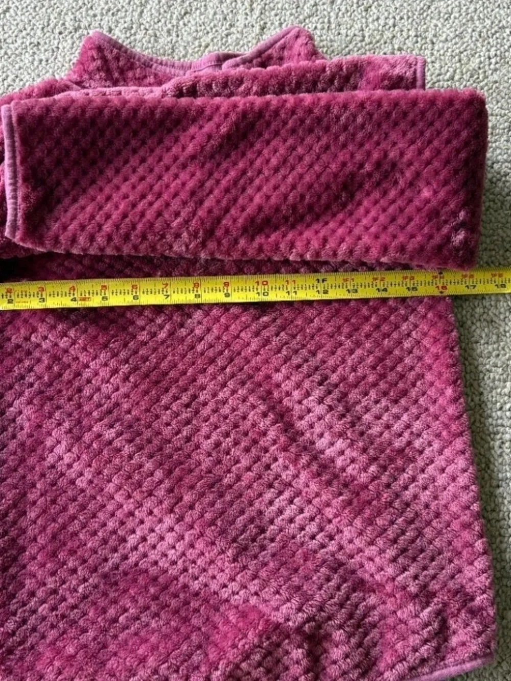 Juicy Couture Pink Quarter Zip Fleece Sweatshirt Girls 12 Preppy Cozy